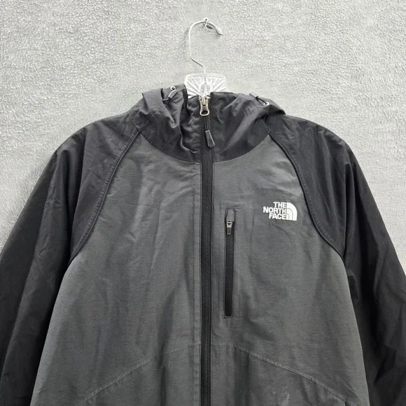 The North Face Women Jacket Medium Gray Hooded Dryvent Pockets Full Zip READ - Picture 3 of 16
